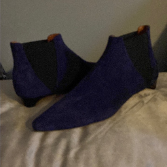Derek Lam Italy Blue Suede Boots Sz 39/8.5 - Picture 3 of 8